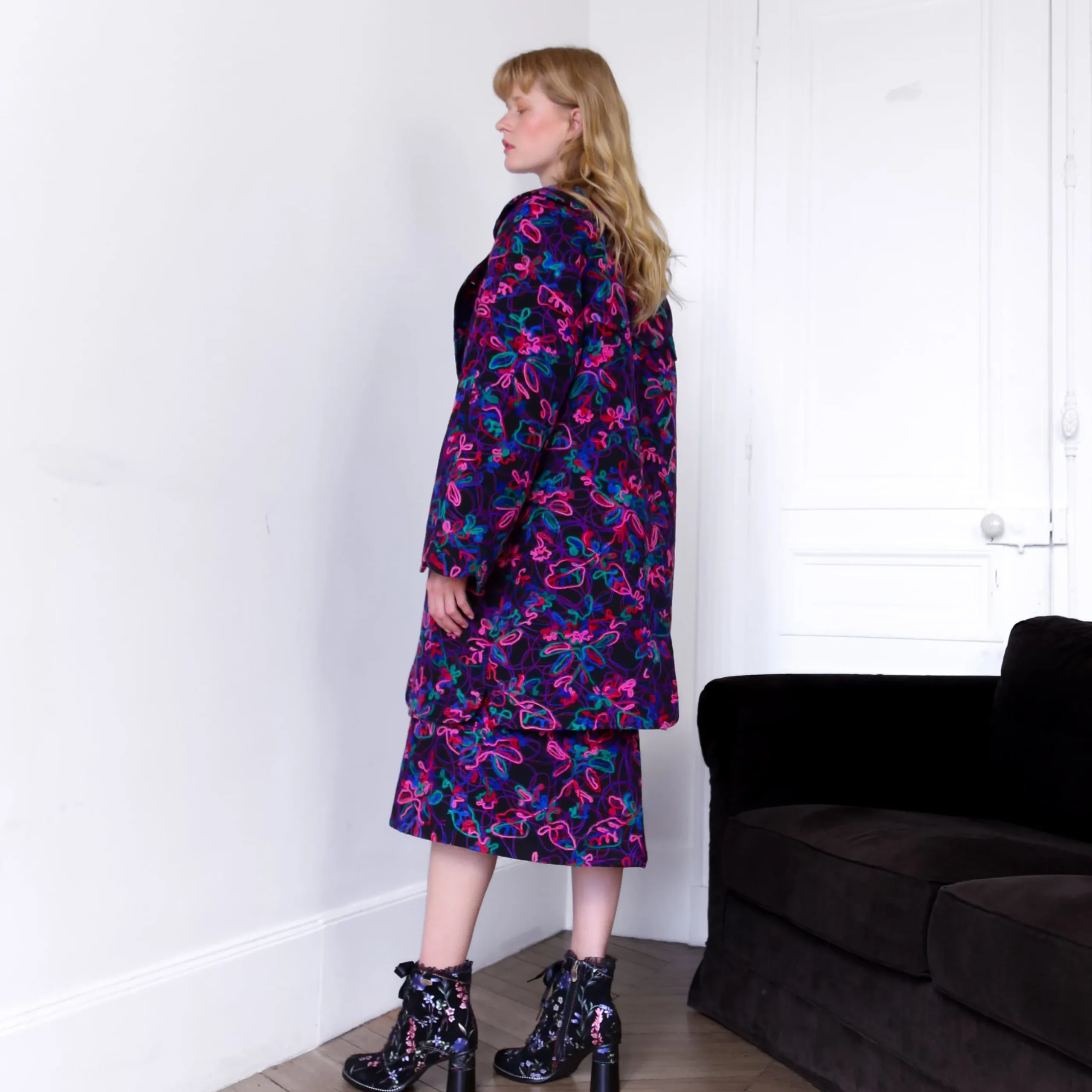 Manteau Atlas Violet Studio | Laura Vita Outlet