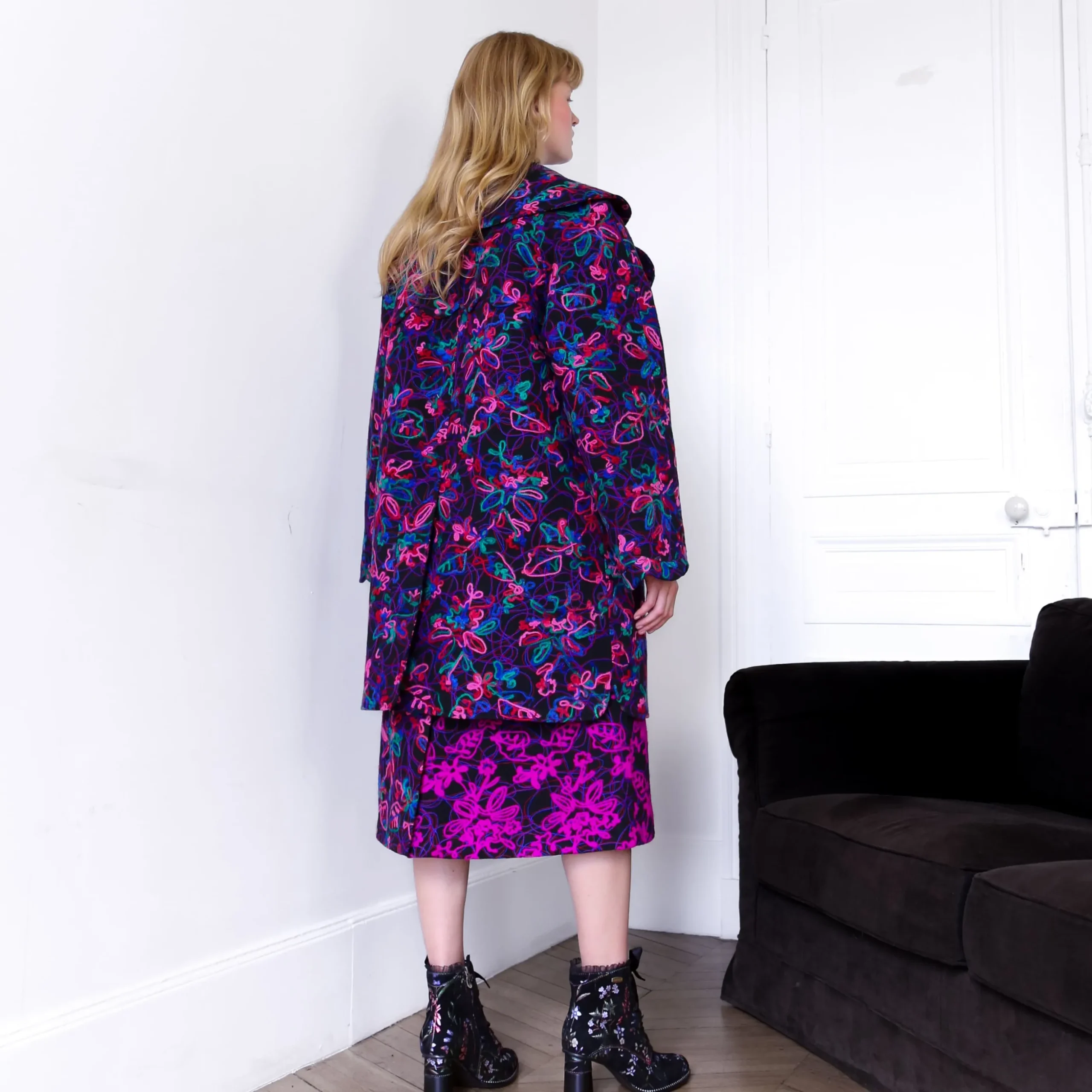 Manteau Atlas Violet Studio | Laura Vita Outlet