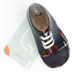 Patère murale pièce unique motif tartan bleu marine | Laura Vita Best