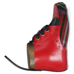 Patère murale pièce unique motif tartan rouge | Laura Vita New