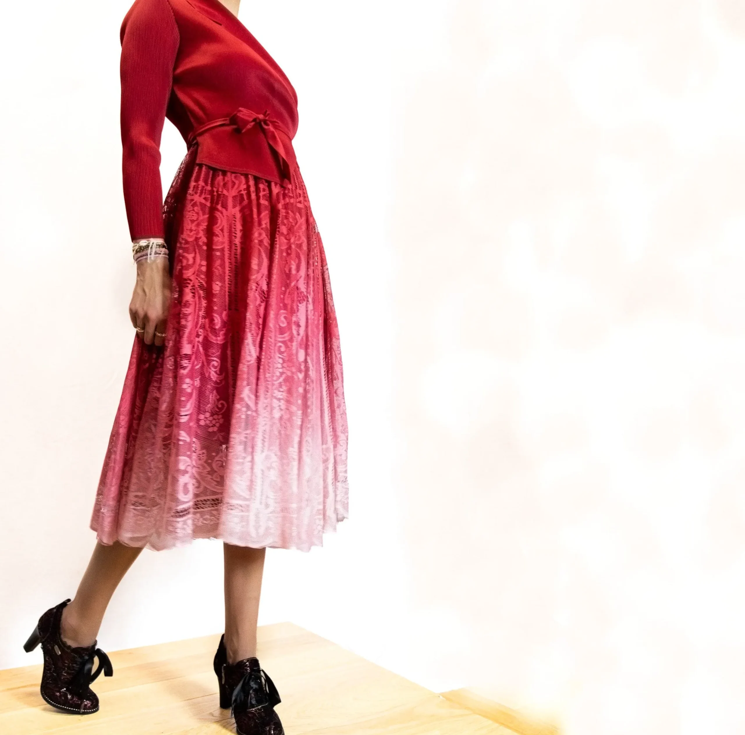 Robe Dundee Rouge dégradé Exclusivité | Laura Vita Discount